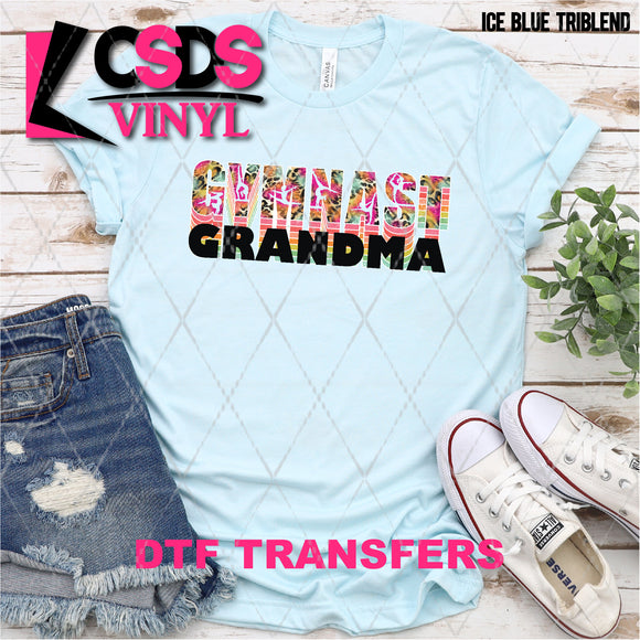 DTF Transfer - DTF002696 Gymnast Grandma Colorful Leopard Stacked Word Art