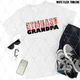 DTF Transfer - DTF002697 Gymnast Grandpa Colorful Leopard Stacked Word Art