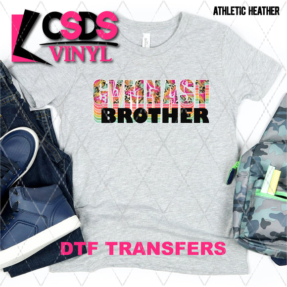 DTF Transfer - DTF002699 Gymnast Brother Colorful Leopard Stacked Word Art