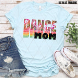 DTF Transfer - DTF002700 Dance Mom Colorful Leopard Stacked Word Art