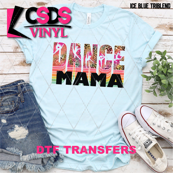 DTF Transfer - DTF002701 Dance Mama Colorful Leopard Stacked Word Art