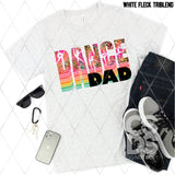 DTF Transfer - DTF002702 Dance Dad Colorful Leopard Stacked Word Art