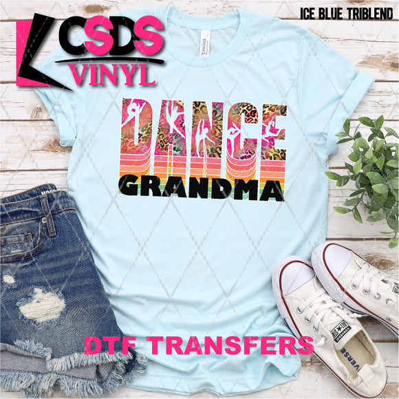 DTF Transfer - DTF002704 Dance Grandma Colorful Leopard Stacked Word Art