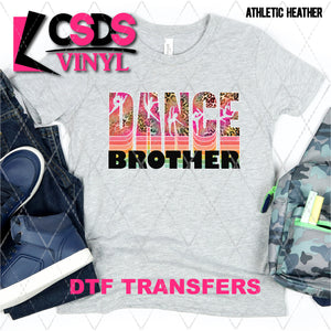 DTF Transfer - DTF002707 Dance Brother Colorful Leopard Stacked Word Art