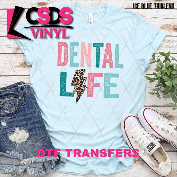 DTF Transfer - DTF002715 Dental Life Leopard Lightning Bolt