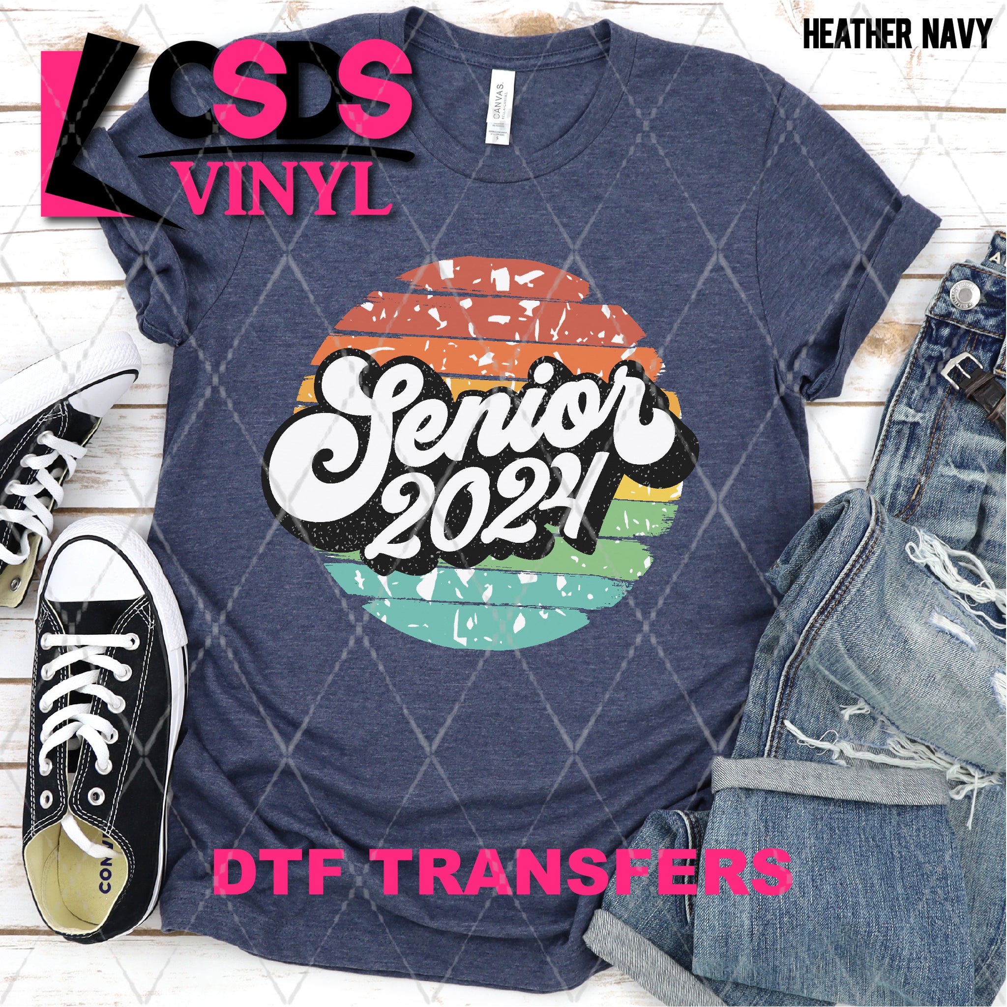 DTF Transfer DTF002746 Retro Senior 2024 CSDS Vinyl
