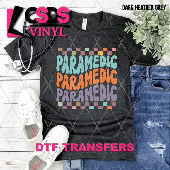 DTF Transfer - DTF002749 Paramedic Wavy Text Stacked Word Art