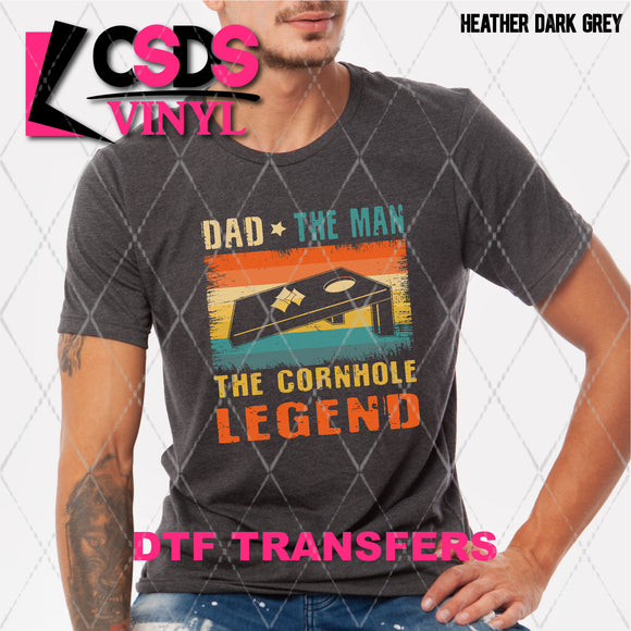 DTF Transfer - DTF002750 Dad The Man The Cornhole Legend