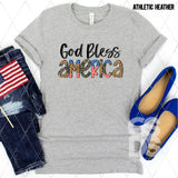 DTF Transfer - DTF002770 God Bless America Leopard and Army