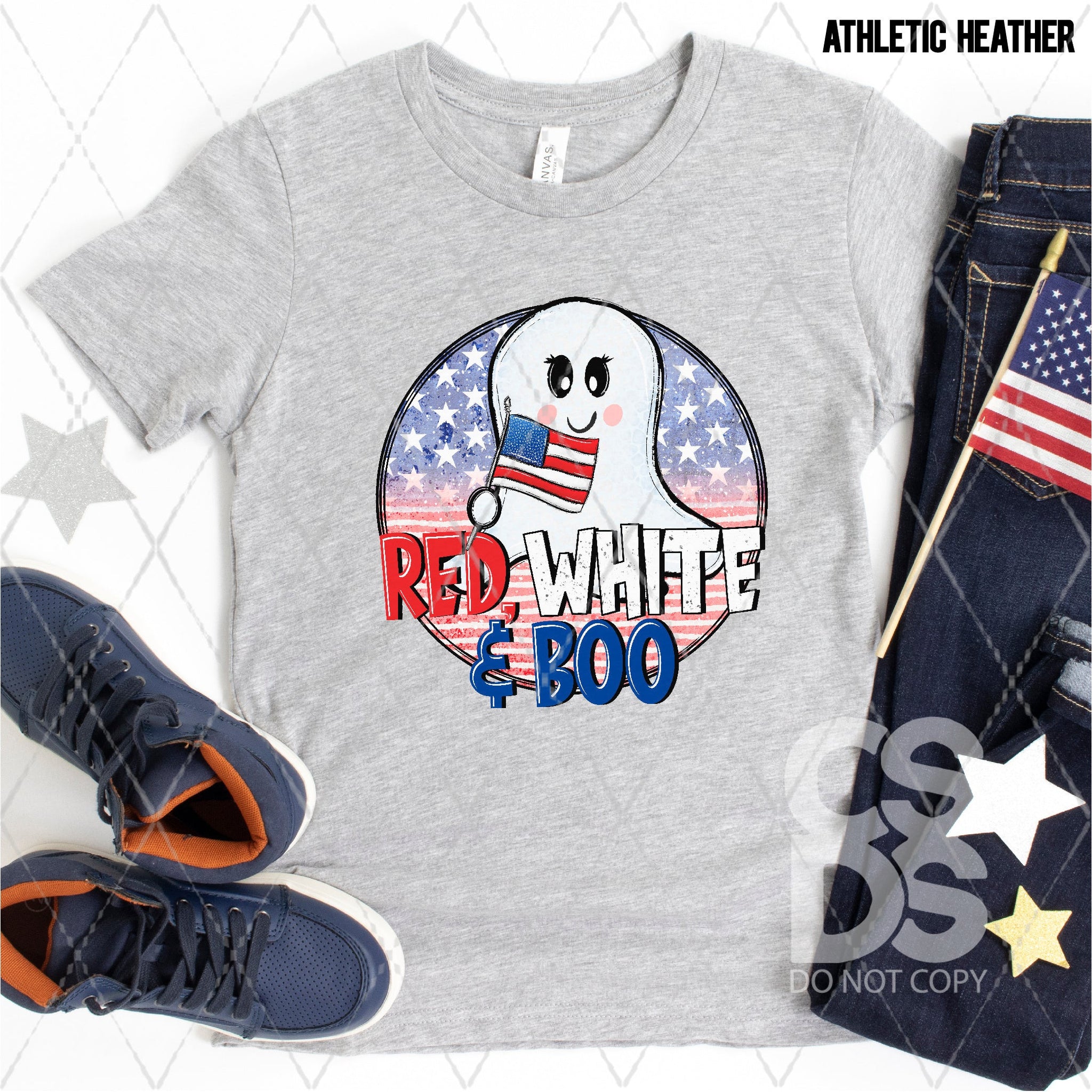 DTF Transfer - DTF002771 Red White & Boo Ghost – CSDS Vinyl