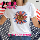 DTF Transfer - DTF002794 Red White and Blue Sunflower