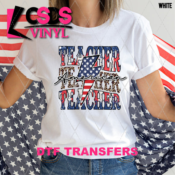 DTF Transfer - DTF002811 American Teacher Stacked Word Art