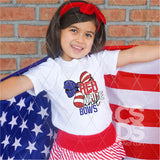 DTF Transfer - DTF002833 Red White and Bows