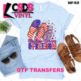 DTF Transfer - DTF002857 Flipflops Fieworks & Freedom