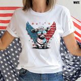 DTF Transfer - DTF002885 Patriotic Cow with Wings
