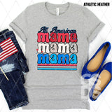 DTF Transfer - DTF002892 All American Mama Faux Embroidery