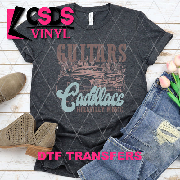 DTF Transfer - DTF003017 Guitars Cadillacs Hillbilly Music