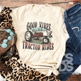 DTF Transfer - DTF003047 Good Vibes Tractor Rides