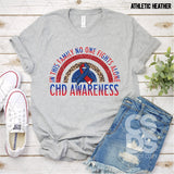 DTF Transfer - DTF003082 In this Family No One Fights Alone Glitter Rainbow CHD Awareness