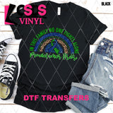 DTF Transfer - DTF003104 In this Family No One Fights Alone Glitter Rainbow Pseudotumor Cerebri