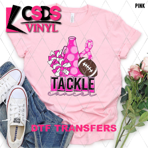 DTF Transfer - DTF003138 Tackle Cancer Football and Cheer