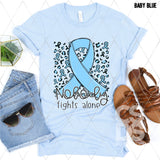 DTF Transfer - DTF003148 Nobody Fights Alone Ribbon Light Blue