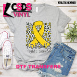 DTF Transfer - DTF003149 Nobody Fights Alone Ribbon Yellow