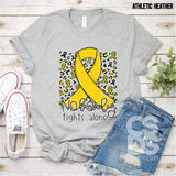 DTF Transfer - DTF003149 Nobody Fights Alone Ribbon Yellow