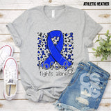 DTF Transfer - DTF003151 Nobody Fights Alone Ribbon Blue