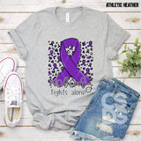 DTF Transfer - DTF003158 Nobody Fights Alone Ribbon Purple