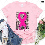 DTF Transfer - DTF003162 In October We Wear Pink Leopard