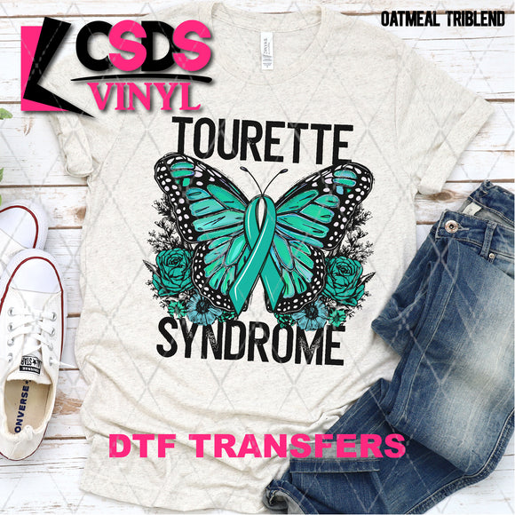 DTF Transfer - DTF003176 Floral Butterfly Tourette Syndrome