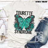 DTF Transfer - DTF003176 Floral Butterfly Tourette Syndrome