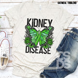 DTF Transfer - DTF003200 Floral Butterfly Kidney Disease