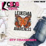 DTF Transfer - DTF003201 Floral Butterfly Leukemia Awareness