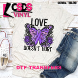 DTF Transfer - DTF003202 Floral Butterfly Love Doesn't Hurt