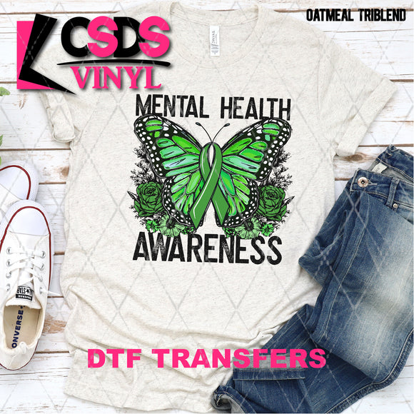 DTF Transfer - DTF003203 Floral Butterfly Mental Health Awareness
