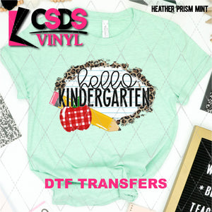 DTF Transfer - DTF003237 Pencil and Apple Hello Kindergarten