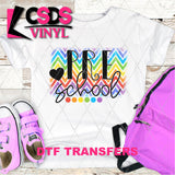 DTF Transfer - DTF003242 Rainbow Chevron Pre School