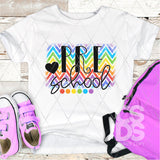 DTF Transfer - DTF003242 Rainbow Chevron Pre School