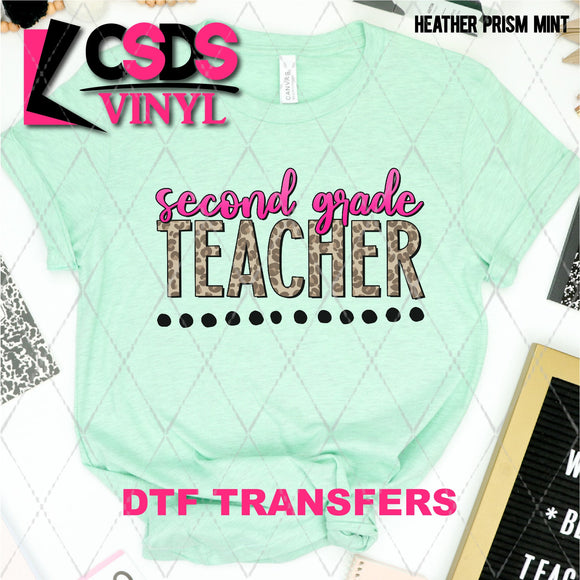 DTF Transfer - DTF003252 Leopard Second Grade Teacher