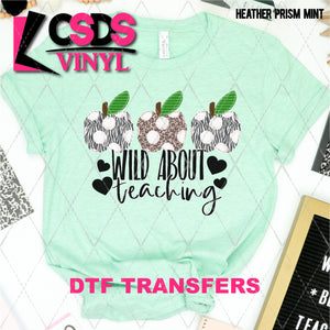 DTF Transfer - DTF003259 Wild About Teaching Apple Trio