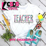 DTF Transfer - DTF003265 Teacher Teach Love Inspire