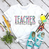 DTF Transfer - DTF003265 Teacher Teach Love Inspire