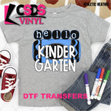 DTF Transfer - DTF003274 Hello Kindergarten Blue Crayon