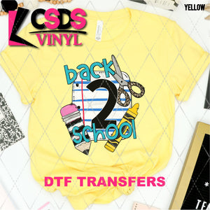 DTF Transfer - DTF003284 Back 2 School Paper and Crayons