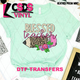 DTF Transfer - DTF003289 Blessed Teacher Leopard Pencil