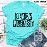 DTF Transfer - DTF003334 Beach Please Black