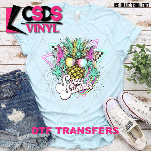 DTF Transfer - DTF003337 Sweet Summer Pineapple with Sunglasses