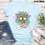 DTF Transfer - DTF003337 Sweet Summer Pineapple with Sunglasses